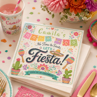 Custom Fiesta Party Napkins Colorful Mexican Serviette