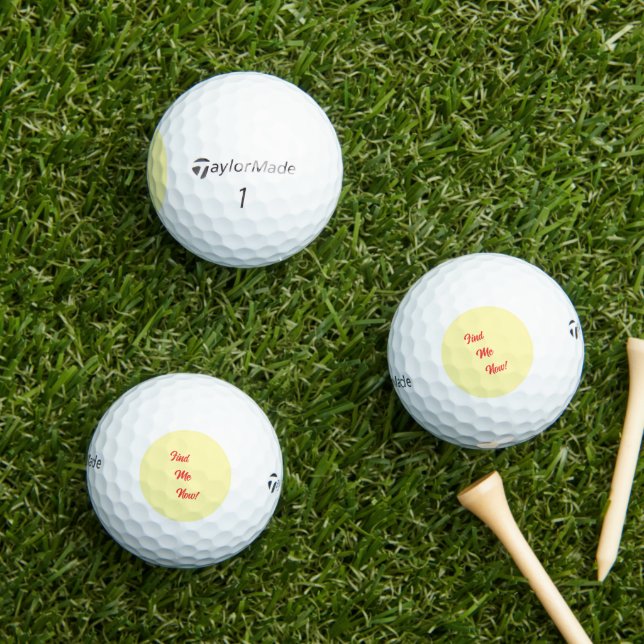 Custom 'Fine me Now'! Taylor Made TP5, 12 Pack Golfball (Insitu Gras)