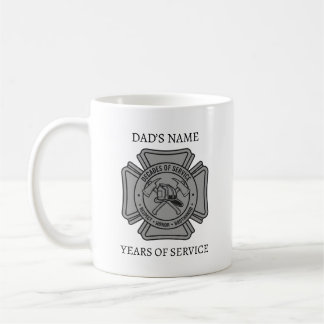 Custom Firefighter Name Years of Service Gift Kaffeetasse