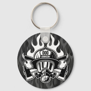 Custom Firefighter Rescue Fire Department Station  Schlüsselanhänger