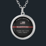 Custom Firefighter Thin Red Line Fire Department  Versilberte Kette<br><div class="desc">Custom Firefighter Thin Red Line Feuer Abteilung Geschenke</div>