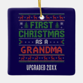Custom FIRST CHRISTMAS AS GRANDMA Keramikornament