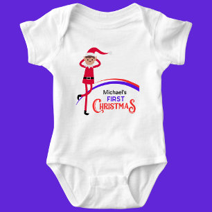 Custom First Christmas Baby Strampler