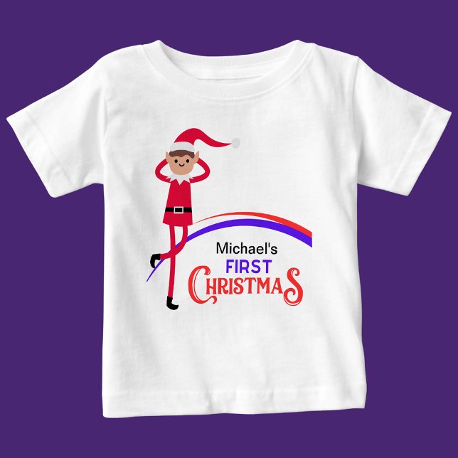 Custom First Christmas Baby T-shirt (Von Creator hochgeladen)