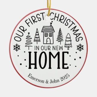 Custom First Christmas New Zuhause Keramik Ornament