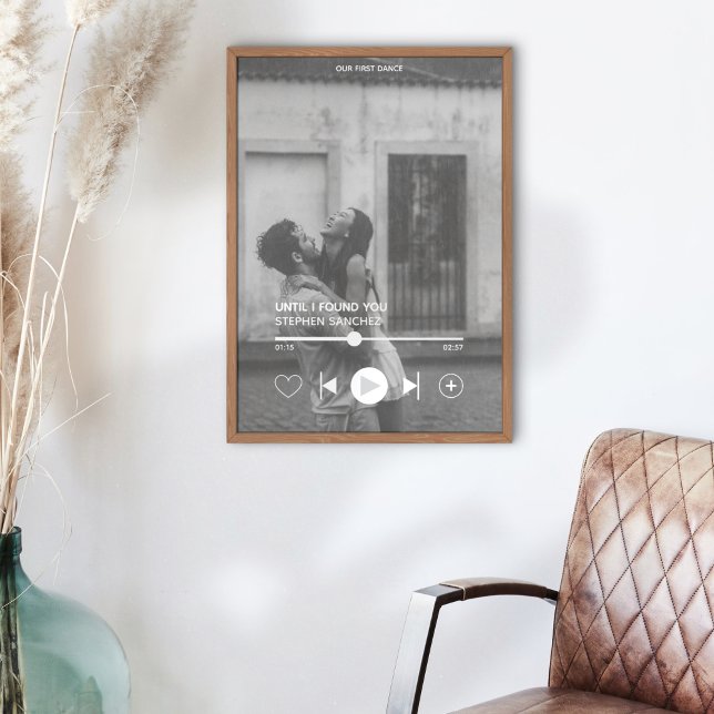 Custom First Dance Song Foto Memorabilia Print (Capture the magic of your first dance with this framed art print! )