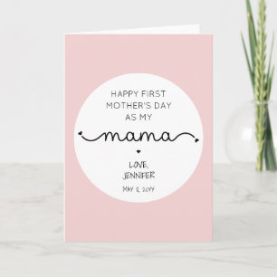 Custom First Mother's Day New Mama Karte