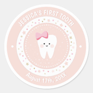 Custom First Tooth Baby Meilenstein Sticker