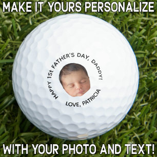Custom First Vatertag Foto Geschenk von Baby Golfball