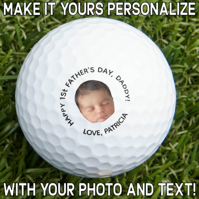 Custom First Vatertag Foto Geschenk von Baby Golfball (Von Creator hochgeladen)