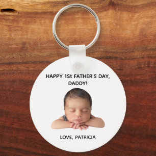 Custom First Vatertag Foto Geschenk von Baby Schlüsselanhänger