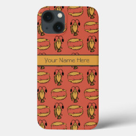 Custom Fish Crocodile Ägyptisch Stamm Rot Gelb iPhone 13 Hülle