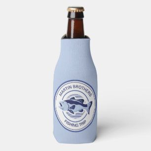 Custom Fisherman Blue Bass Fish Flaschenkühler