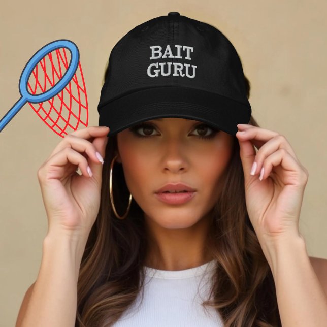 Custom Fishing Bait Guru Geschenk für Angler Bestickte Baseballkappe (Von Creator hochgeladen)
