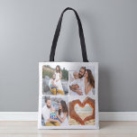 Custom Five Photo Personalized Double Sided<br><div class="desc">Carry your memories everywhere with this Custom Five Photo Personalized Double Sided Tote Bag. Featuring five of your favorite photos printed across both sides, this personalized tote combines modern design with everyday functionality. Perfect for shopping, travel, work, or gifting, it showcases your family moments, pets, or special occasions in a...</div>