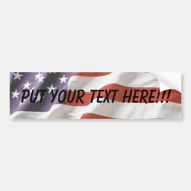 CUSTOM FLAG BUMPER STICKER AUTOAUFKLEBER (Vorne)