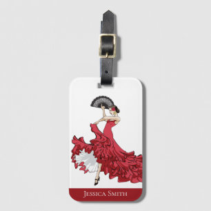 Custom Flamenco Luggage Tag Gepäckanhänger