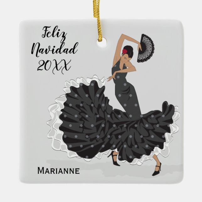 Custom Flamenco Weihnachtsschmuck (Vorderseite)