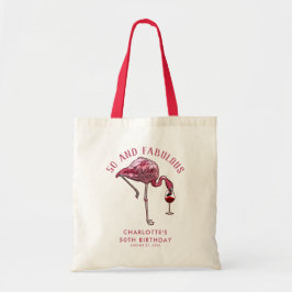 Custom Flamingo 50. Geburtstag 50 und fabelhaft Tragetasche