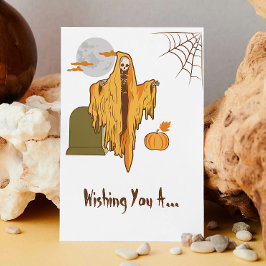 Custom Flirt Spooky Skeleton Funny Halloween Karte