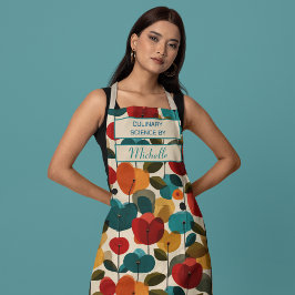 Custom Floral Apron – Culinary Science by [Name] Schürze