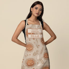 Custom Floral Apron – Culinary Science by [Name] Schürze