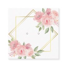 Custom Floral Art Deco Stuck Earring Display Cards