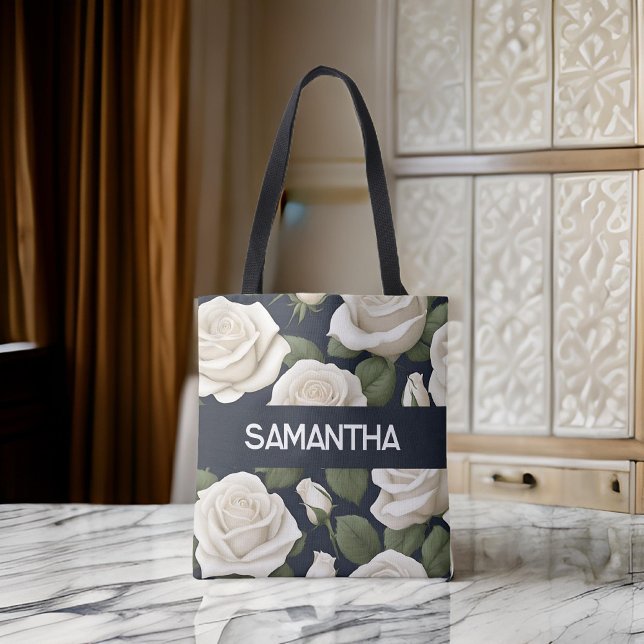 Custom Floral Bag for Mama, Birthday Gift for Mama (Gift for mom, mother's day gift, gift for bridesmaid, gift for girl, floral bag for mom, mom bag)