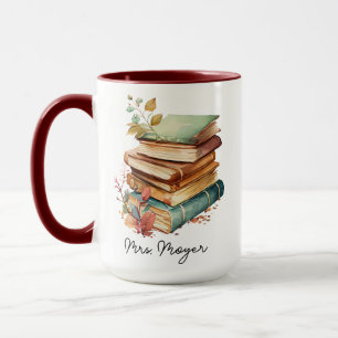 Custom Floral Books Lovers Geschenk für Leserinnen Tasse