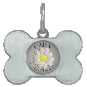 CUSTOM FLORAL DAISIDENTIFICATION DOG TAG TIERMARKE