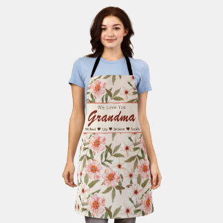 Custom Floral Grandma Geschenk Schlüsselanhänger Schürze
