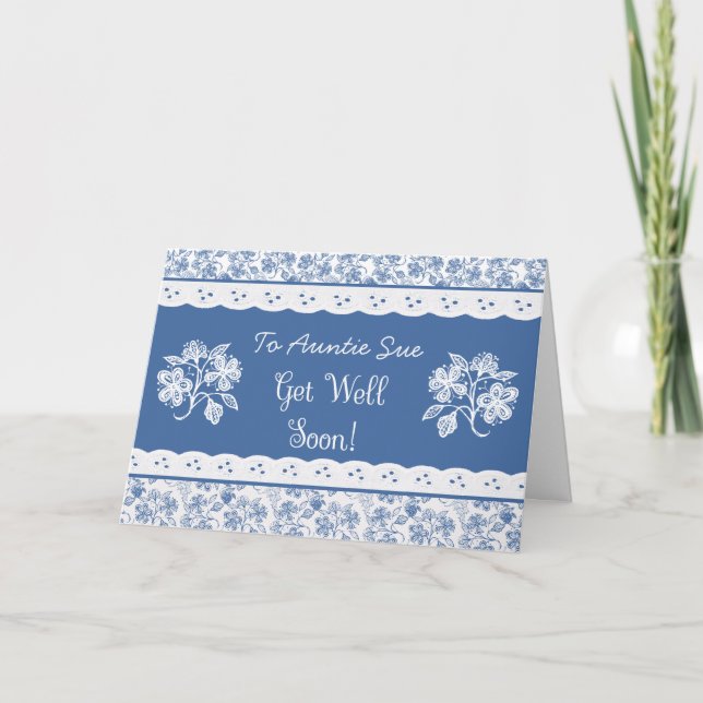 Custom Floral Imitate erhalten eine Well Card Karte (Vorderseite)