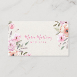 Custom Floral Luxus Boutique Floral Visitenkarte