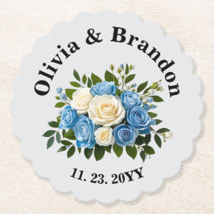 Custom Floral Paper Untersetzer for Weddings