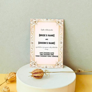 Custom Floral Patterns Schöne Hochzeit Einladung