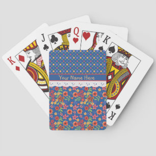 Custom Floral Polkas Imitate Spitzen Spielkarten