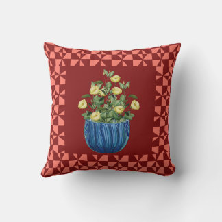 Custom Floral Throw Kissen - Elegantes Quadrat Kis