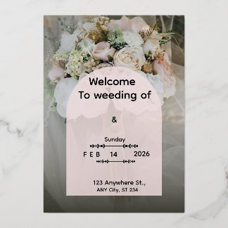 Custom Floral Wedding Invitation Personalized Mode Folieneinladung