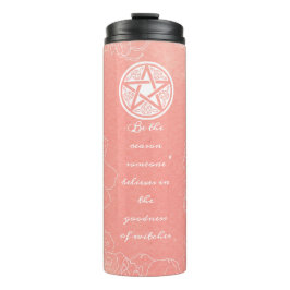 Custom Floral Wiccan Thermosbecher