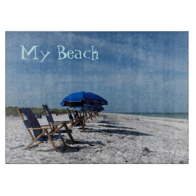 Custom Florida Beach Cutting Board Schneidebrett (Vorderseite)