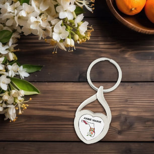 Custom Florida Flag Staat Blume Orange Blossom Schlüsselanhänger