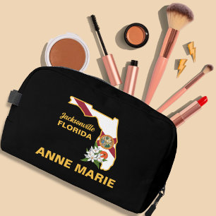 Custom Florida Flag Staat Blume Orange Blossom Waschbeutel