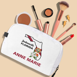 Custom Florida Flag Staat Blume Orange Blossom Waschbeutel