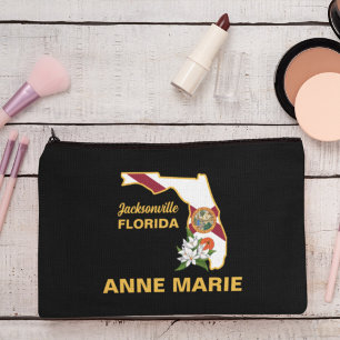 Custom Florida Flag Staat Blume Orange Blossom Zubehörtasche