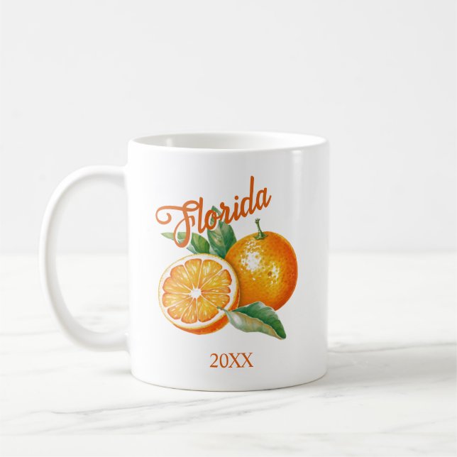 Custom Florida Orange Kaffeetasse (Links)