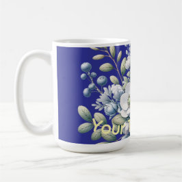 Custom flower design kaffeetasse