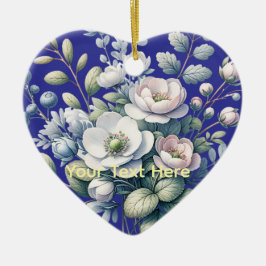 Custom flower design keramik ornament