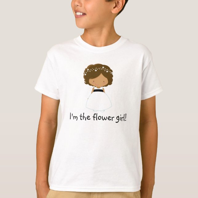 Custom Flower Girl Shirt - Ich bin das Blumenmädch (Vorderseite)