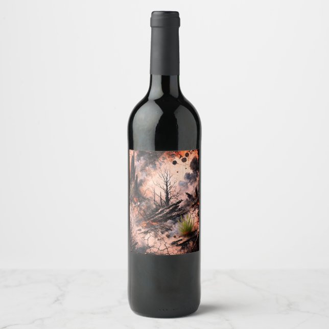 Custom Food & Beverage Label - Elegantes Design Weinetikett (Vorderseite)