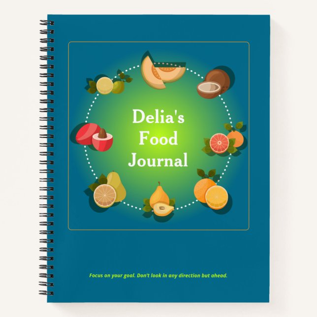 Custom Food Diät Health Journal Notizbuch (Vorderseite)